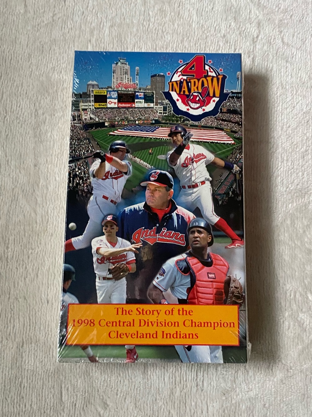 New 1998 Cleveland Indians Central Division Champions VHS Tape Vintage Sealed